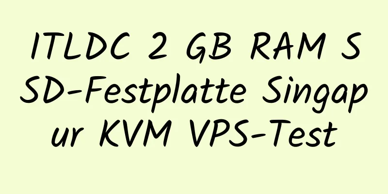 ITLDC 2 GB RAM SSD-Festplatte Singapur KVM VPS-Test