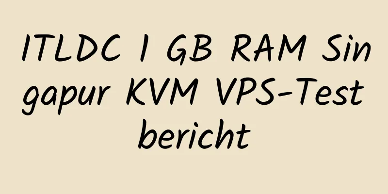 ITLDC 1 GB RAM Singapur KVM VPS-Testbericht