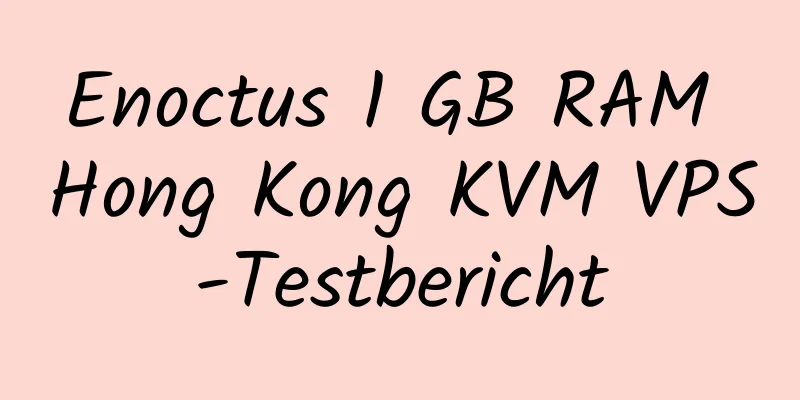 Enoctus 1 GB RAM Hong Kong KVM VPS-Testbericht