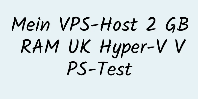 Mein VPS-Host 2 GB RAM UK Hyper-V VPS-Test