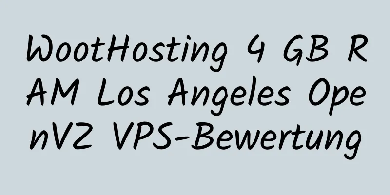 WootHosting 4 GB RAM Los Angeles OpenVZ VPS-Bewertung