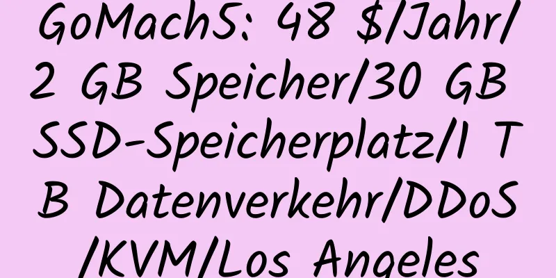 GoMach5: 48 $/Jahr/2 GB Speicher/30 GB SSD-Speicherplatz/1 TB Datenverkehr/DDoS/KVM/Los Angeles