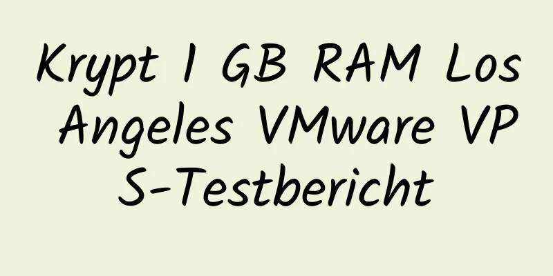 Krypt 1 GB RAM Los Angeles VMware VPS-Testbericht