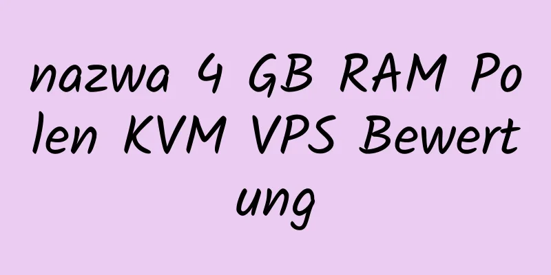 nazwa 4 GB RAM Polen KVM VPS Bewertung