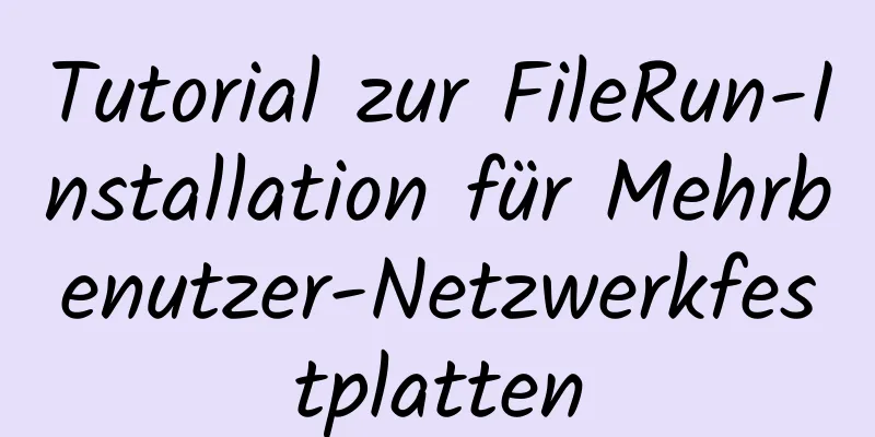 Tutorial zur FileRun-Installation für Mehrbenutzer-Netzwerkfestplatten