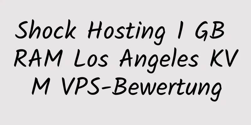 Shock Hosting 1 GB RAM Los Angeles KVM VPS-Bewertung