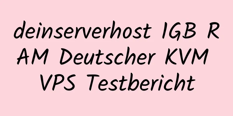 deinserverhost 1GB RAM Deutscher KVM VPS Testbericht