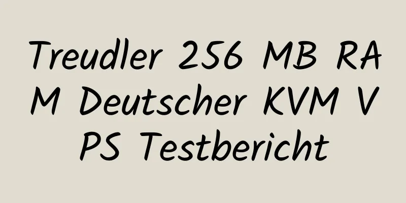 Treudler 256 MB RAM Deutscher KVM VPS Testbericht