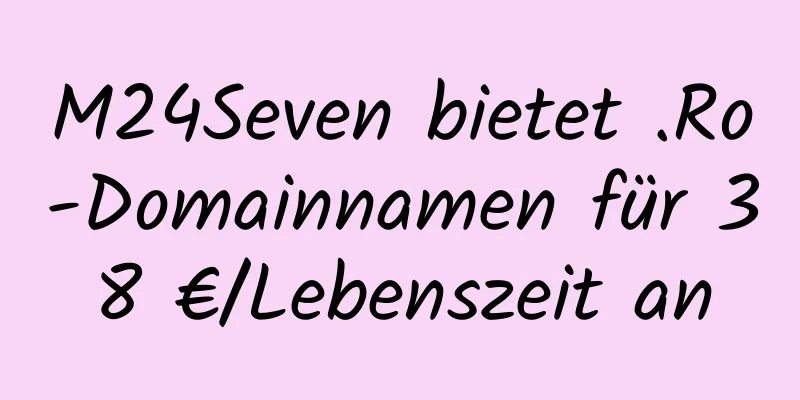 M24Seven bietet .Ro-Domainnamen für 38 €/Lebenszeit an