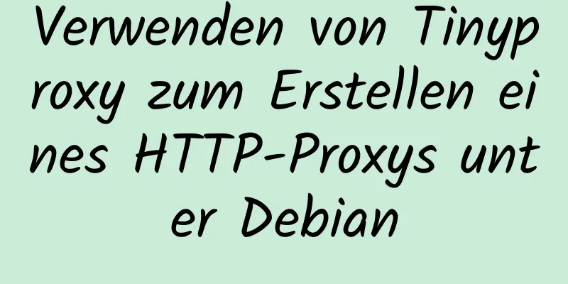 Verwenden von Tinyproxy zum Erstellen eines HTTP-Proxys unter Debian