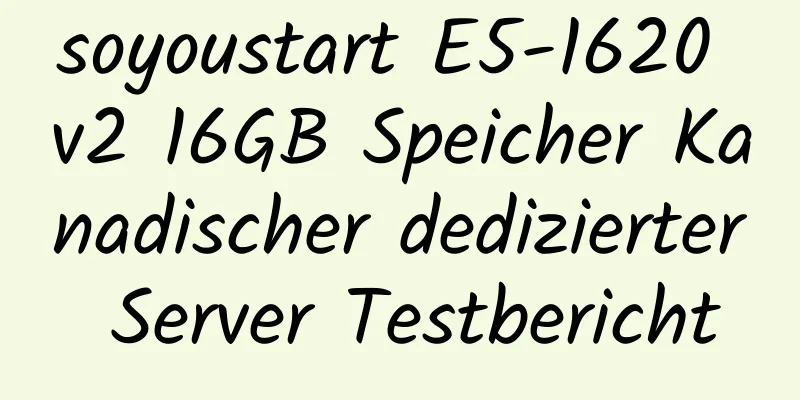 soyoustart E5-1620 v2 16GB Speicher Kanadischer dedizierter Server Testbericht