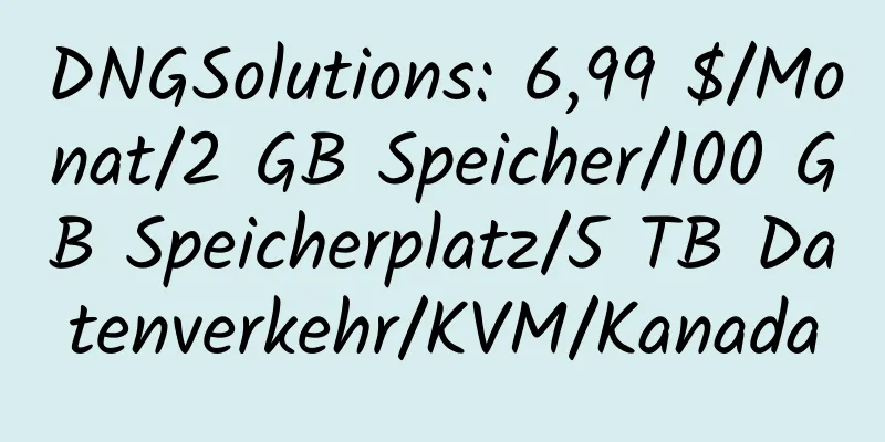 DNGSolutions: 6,99 $/Monat/2 GB Speicher/100 GB Speicherplatz/5 TB Datenverkehr/KVM/Kanada