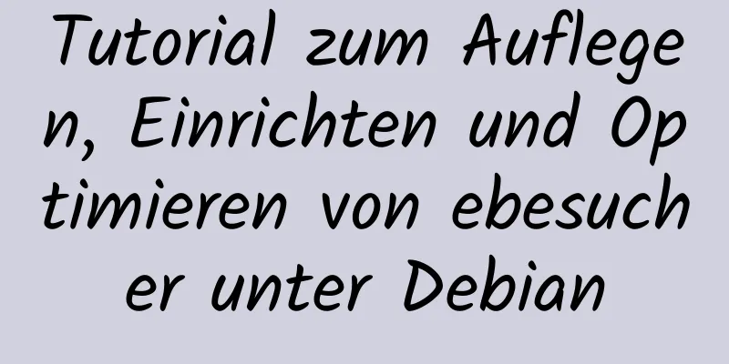 Tutorial zum Auflegen, Einrichten und Optimieren von ebesucher unter Debian