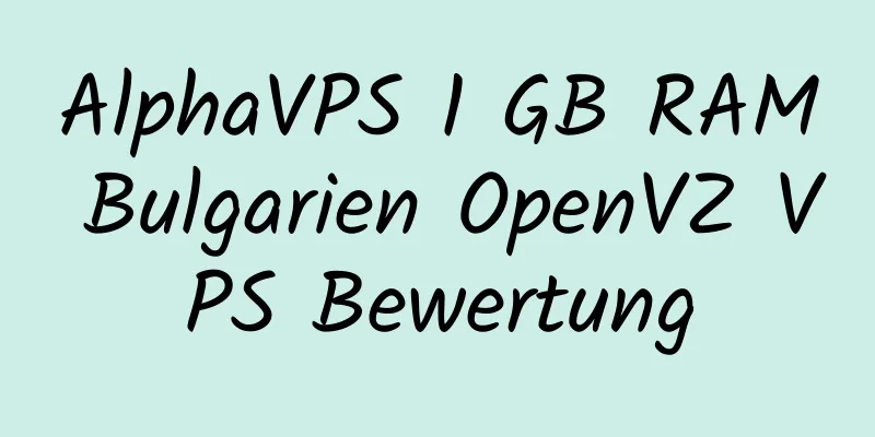 AlphaVPS 1 GB RAM Bulgarien OpenVZ VPS Bewertung