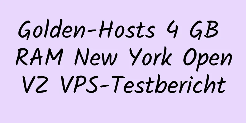 Golden-Hosts 4 GB RAM New York OpenVZ VPS-Testbericht