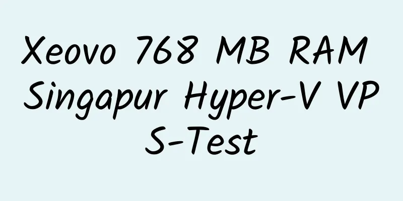 Xeovo 768 MB RAM Singapur Hyper-V VPS-Test