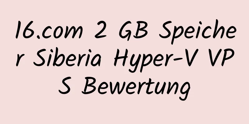 16.com 2 GB Speicher Siberia Hyper-V VPS Bewertung