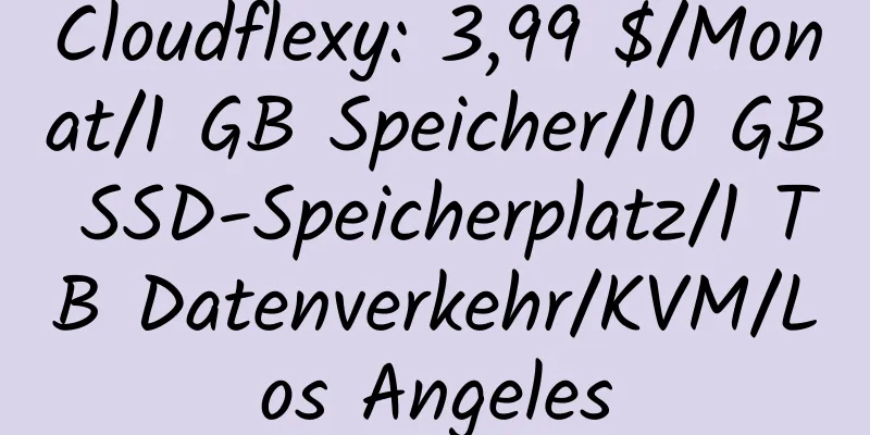 Cloudflexy: 3,99 $/Monat/1 GB Speicher/10 GB SSD-Speicherplatz/1 TB Datenverkehr/KVM/Los Angeles