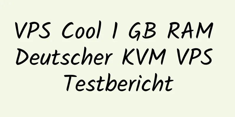 VPS Cool 1 GB RAM Deutscher KVM VPS Testbericht