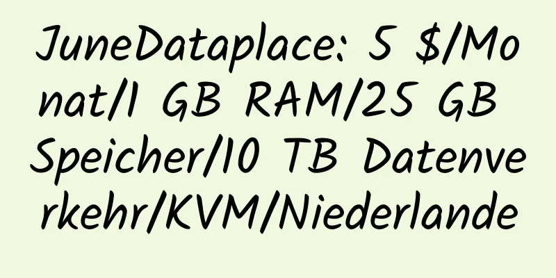 JuneDataplace: 5 $/Monat/1 GB RAM/25 GB Speicher/10 TB Datenverkehr/KVM/Niederlande