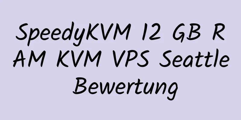 SpeedyKVM 12 GB RAM KVM VPS Seattle Bewertung