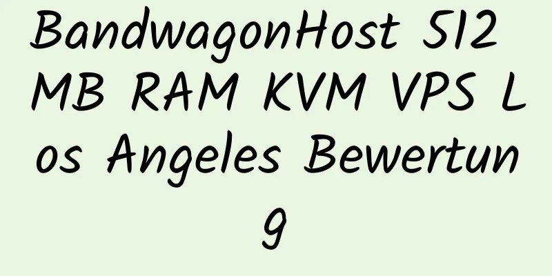 BandwagonHost 512 MB RAM KVM VPS Los Angeles Bewertung