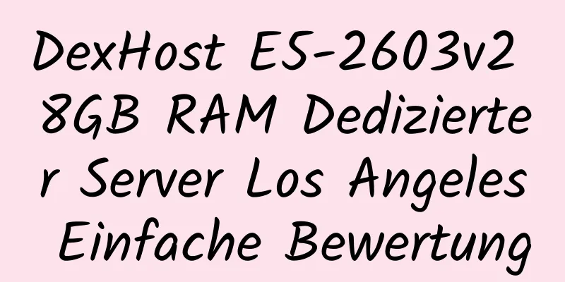 DexHost E5-2603v2 8GB RAM Dedizierter Server Los Angeles Einfache Bewertung