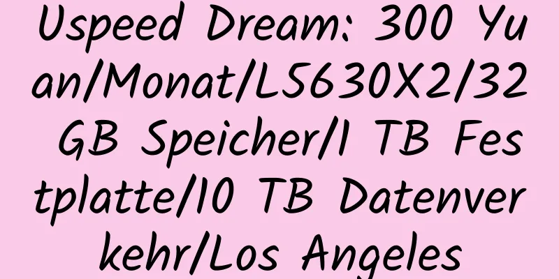 Uspeed Dream: 300 Yuan/Monat/L5630X2/32 GB Speicher/1 TB Festplatte/10 TB Datenverkehr/Los Angeles