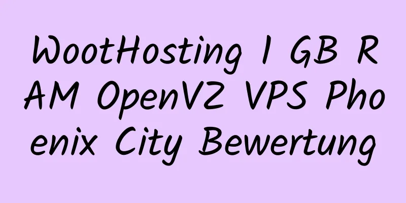 WootHosting 1 GB RAM OpenVZ VPS Phoenix City Bewertung