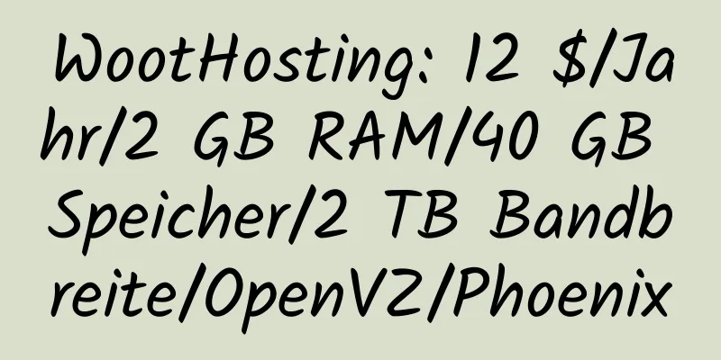 WootHosting: 12 $/Jahr/2 GB RAM/40 GB Speicher/2 TB Bandbreite/OpenVZ/Phoenix