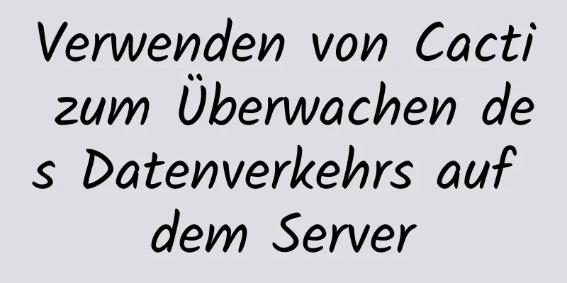 Verwenden von Cacti zum Überwachen des Datenverkehrs auf dem Server