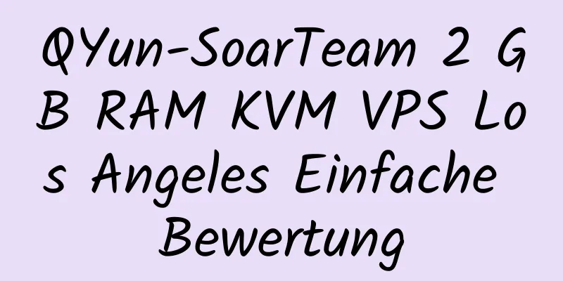 QYun-SoarTeam 2 GB RAM KVM VPS Los Angeles Einfache Bewertung