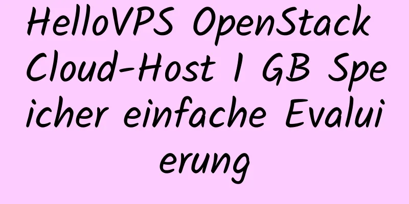 HelloVPS OpenStack Cloud-Host 1 GB Speicher einfache Evaluierung