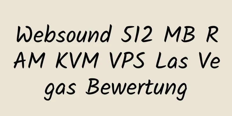 Websound 512 MB RAM KVM VPS Las Vegas Bewertung