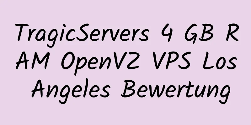 TragicServers 4 GB RAM OpenVZ VPS Los Angeles Bewertung