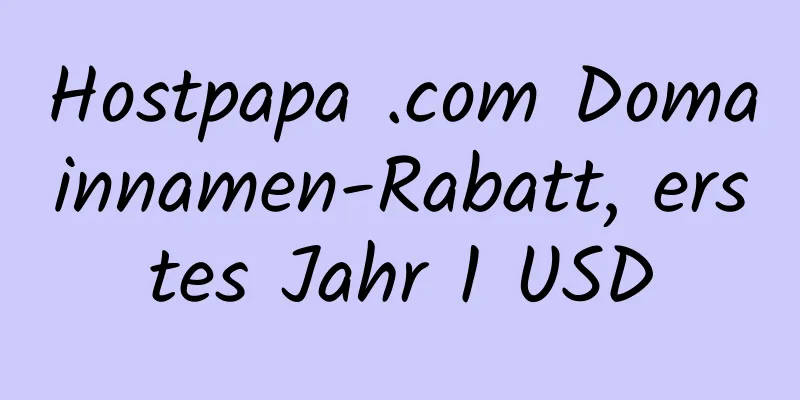 Hostpapa .com Domainnamen-Rabatt, erstes Jahr 1 USD