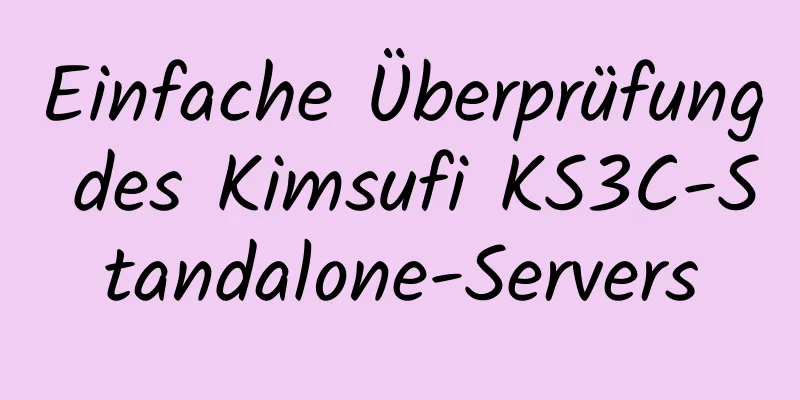 Einfache Überprüfung des Kimsufi KS3C-Standalone-Servers