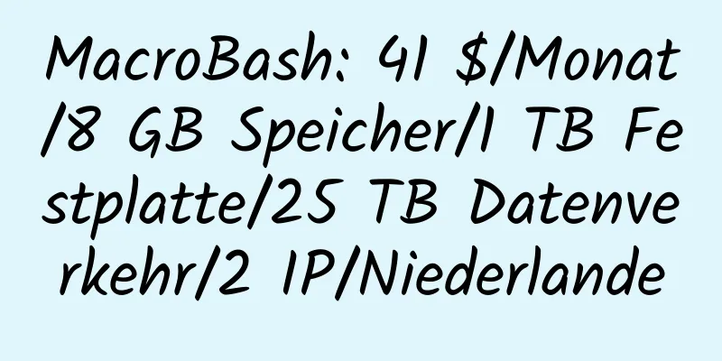 MacroBash: 41 $/Monat/8 GB Speicher/1 TB Festplatte/25 TB Datenverkehr/2 IP/Niederlande