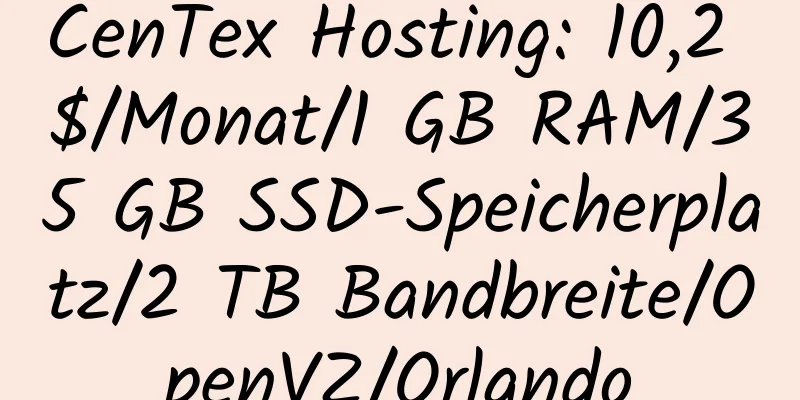 CenTex Hosting: 10,2 $/Monat/1 GB RAM/35 GB SSD-Speicherplatz/2 TB Bandbreite/OpenVZ/Orlando