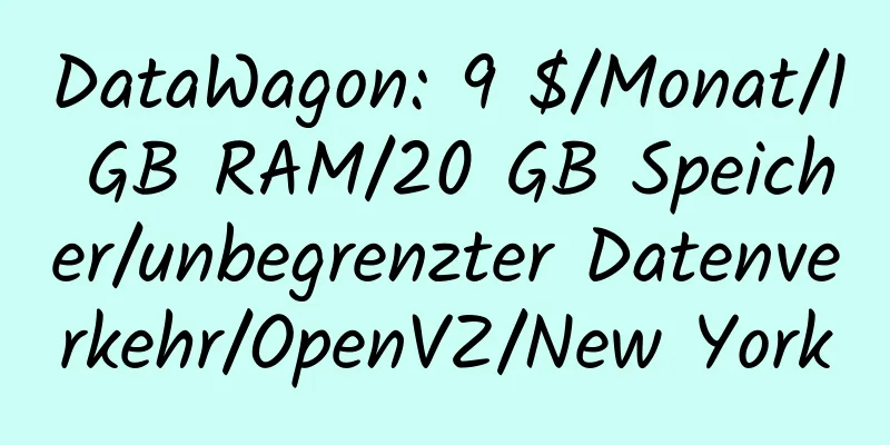 DataWagon: 9 $/Monat/1 GB RAM/20 GB Speicher/unbegrenzter Datenverkehr/OpenVZ/New York