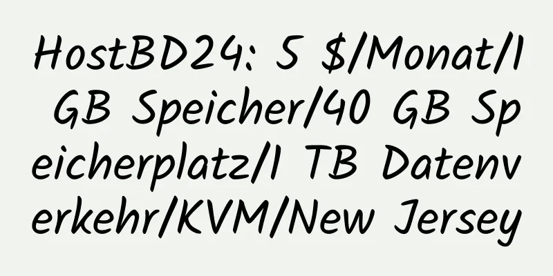 HostBD24: 5 $/Monat/1 GB Speicher/40 GB Speicherplatz/1 TB Datenverkehr/KVM/New Jersey