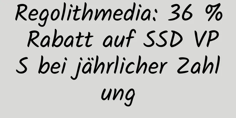 Regolithmedia: 36 % Rabatt auf SSD VPS bei jährlicher Zahlung