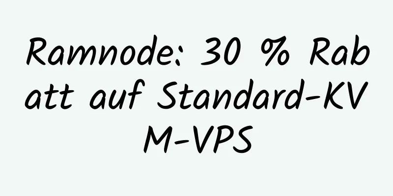 Ramnode: 30 % Rabatt auf Standard-KVM-VPS