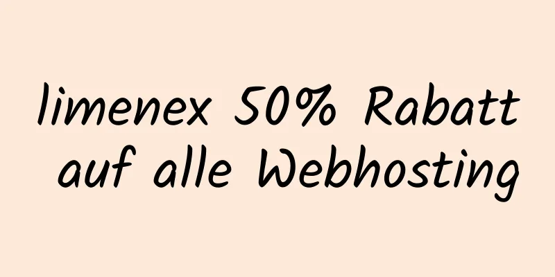 limenex 50% Rabatt auf alle Webhosting