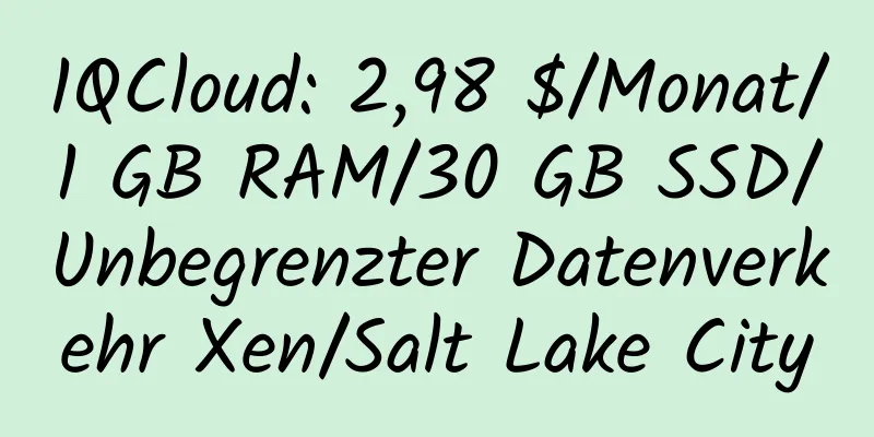 1QCloud: 2,98 $/Monat/1 GB RAM/30 GB SSD/Unbegrenzter Datenverkehr Xen/Salt Lake City