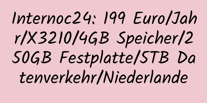 Internoc24: 199 Euro/Jahr/X3210/4GB Speicher/250GB Festplatte/5TB Datenverkehr/Niederlande