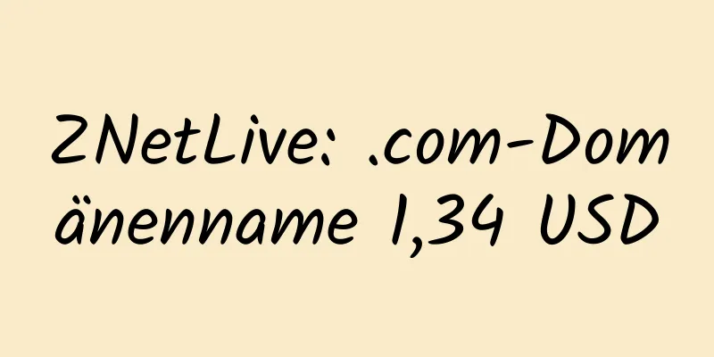 ZNetLive: .com-Domänenname 1,34 USD