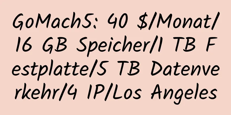 GoMach5: 40 $/Monat/16 GB Speicher/1 TB Festplatte/5 TB Datenverkehr/4 IP/Los Angeles