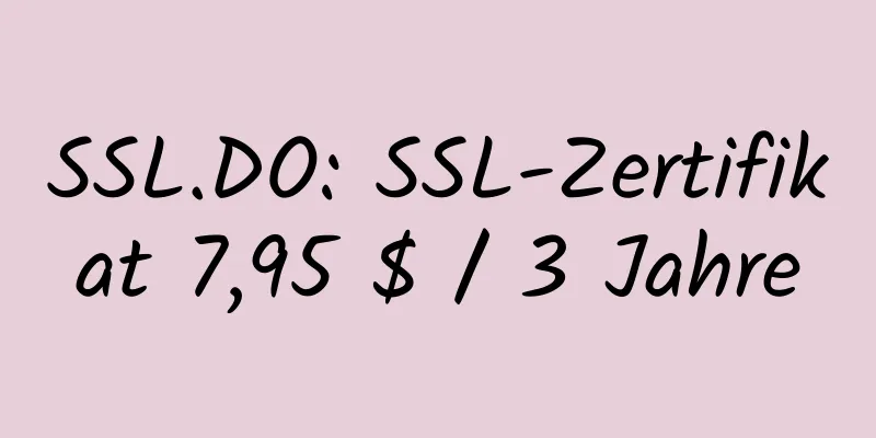 SSL.DO: SSL-Zertifikat 7,95 $ / 3 Jahre