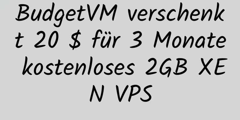 BudgetVM verschenkt 20 $ für 3 Monate kostenloses 2GB XEN VPS